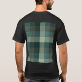 Groen geruit geruit ontwerp t-shirt (Achterkant)