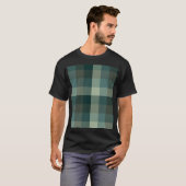 Groen geruit geruit ontwerp t-shirt (Voorkant volledig)