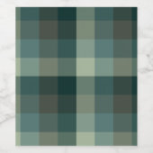 Groen geruit geruit ontwerp wijn etiket (Enkel label)