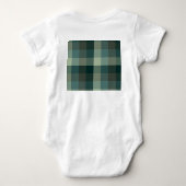 Groen geruit geruit plaid ontwerp romper (Achterkant)