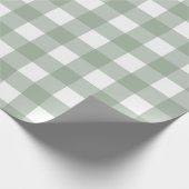 Groen geruit inpakpapier geruite cadeauverpakking (Hoek)