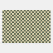Groen geruit inpakpapier vel (Voorkant 3)
