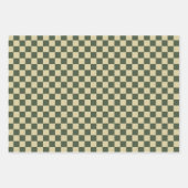 Groen geruit inpakpapier vel (Voorkant)