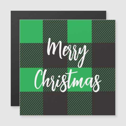 Groen geruit Kerstfeest (Voorkant / Achterkant)