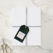 Groen geruit Kerstmis Cadeaulabel (Met Touw)