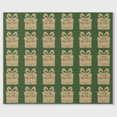 Groen geruit Kerstmis Festive Patroon -  Cadeaupapier (Vlak)
