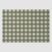 Groen geruit landelijk land tissuepapier (Voorkant)