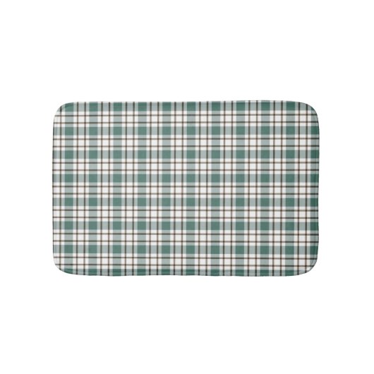 groen geruit licht tartan patroon badmat (Voorkant)
