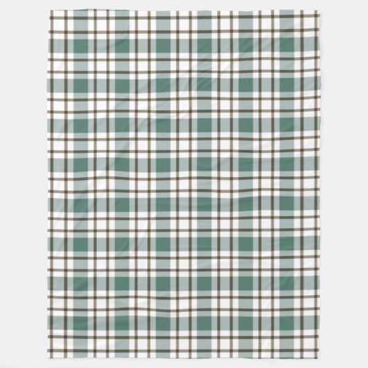 groen geruit licht tartan patroon fleece deken (Voorkant)