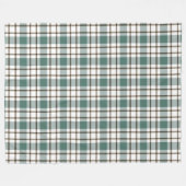 groen geruit licht tartan patroon fleece deken (Voorkant (Horizontaal))