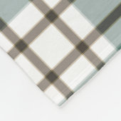 groen geruit licht tartan patroon fleece deken (Hoek)