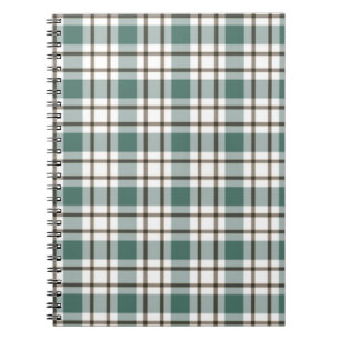 groen geruit licht tartan patroon notitieboek