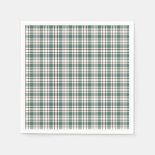 groen geruit licht tartan patroon servet