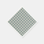 groen geruit licht tartan patroon servet (Hoek)