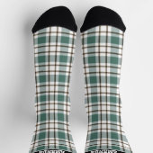 groen geruit licht tartan patroon sokken (Top)
