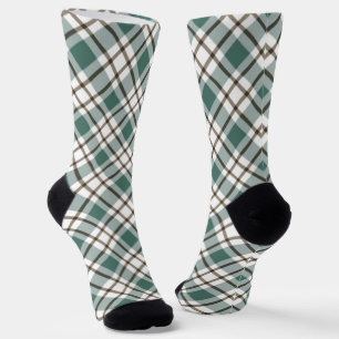 groen geruit licht tartan patroon sokken