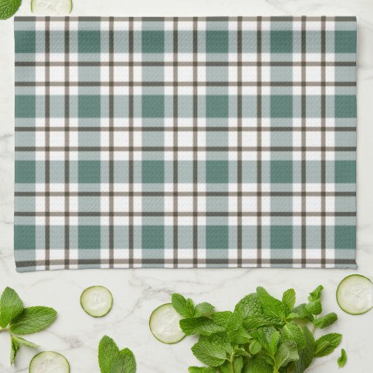 groen geruit licht tartan patroon theedoek (Gevouwen)