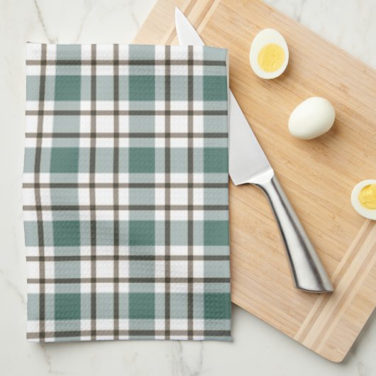 groen geruit licht tartan patroon theedoek (Quarter Fold)