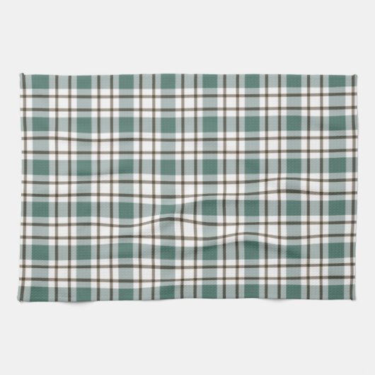 groen geruit licht tartan patroon theedoek (Horizontaal)