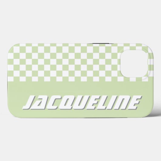 groen geruit patroon Case-Mate iPhone case (Achterkant (horizontaal))