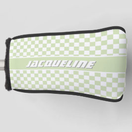 groen geruit patroon golfheadcover