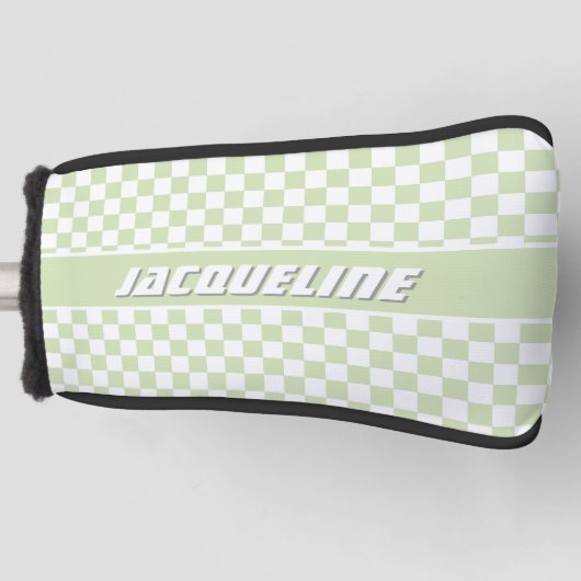 groen geruit patroon golfheadcover (Voorkant)