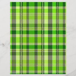 Groen geruit scrapbookpapier 2-zijdige pagina
