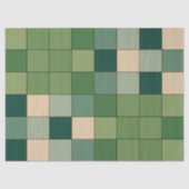 Groen geruit tissuepapier (Voorkant)