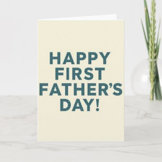 Groen geruit vadersdag kaart (Voorkant)