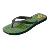 Groen geruite flip flop (Schuin)