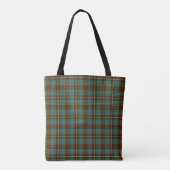 Groen geruite Fraser Jacht Tartan Monogram Tote Bag (Achterkant)