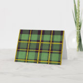 Groen geruite geruit tartan gevouwen notitie Kaart (Achterkant)