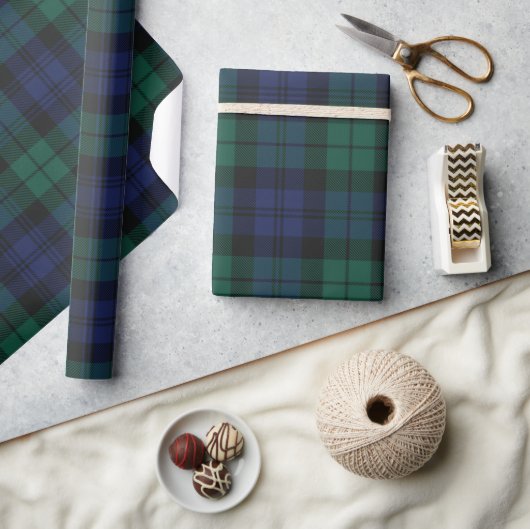 Groen geruite geruite klassieke rustieke Tartan Cadeaupapier (Crafts)