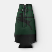 Groen geruite herten flesjeskoeler (Achterkant)