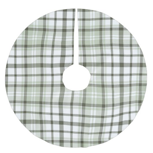 Groen geruite kerstboom basis Hoesje omhoog. Kerstboom Rok (Voorkant)