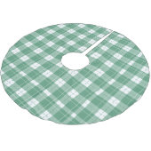 Groen geruite kerstboom basis Hoesje omhoog. Kerstboom Rok (Gekanteld)