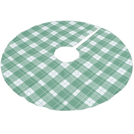 Groen geruite kerstboom basis Hoesje omhoog. Rok (Gekanteld)