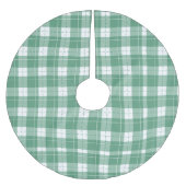 Groen geruite kerstboom basis Hoesje omhoog. Rok (Voorkant)