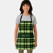 Groen geruite Mesh Brits geometrisch patroon Schort (Insitu)