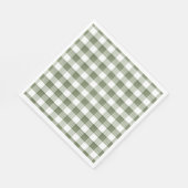 Groen geruite papieren servetten (Hoek)