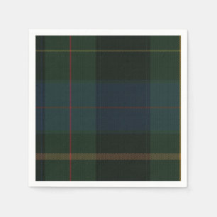 Groen geruite papieren servetten