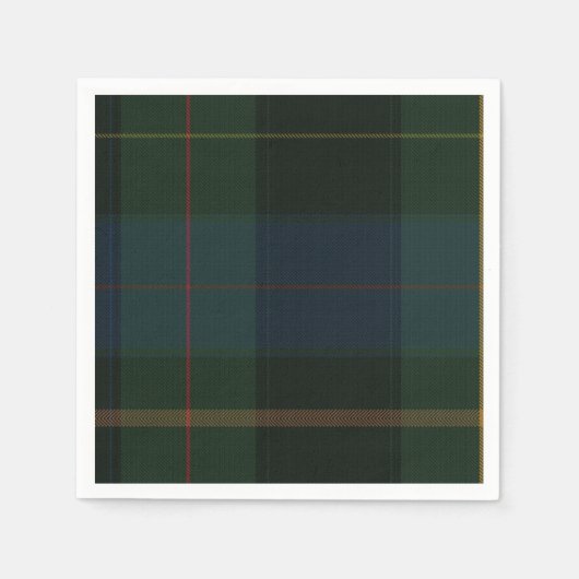 Groen geruite papieren servetten (Voorkant)
