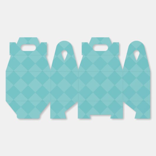 Groen geruite partij gunstbox bedankdoosjes (Ongevouwen)