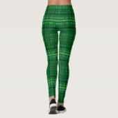 Groen geruite patroon Cool Chic Modern Leggings (Achterkant)