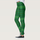 Groen geruite patroon Cool Chic Modern Leggings (Links)