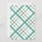  groen geruite rand wit Vrijgezellenfeest Kaart (Achterkant)