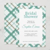  groen geruite rand wit Vrijgezellenfeest Kaart (Voorkant / Achterkant)