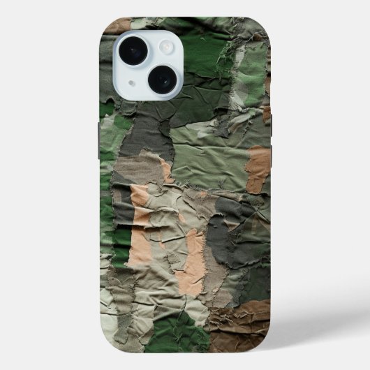Groen gescheurd Cargo Camo Patroon Zomerkamp Case-Mate iPhone Case (Achterkant)