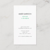 Groen geschilderd Vlinder Logo op Donkergrijs Vert Visitekaartje (Achterkant)