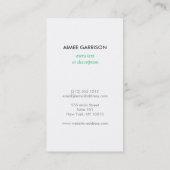 Groen geschilderd Vlinder Logo op Donkergrijs Vert Visitekaartje (Achterkant)